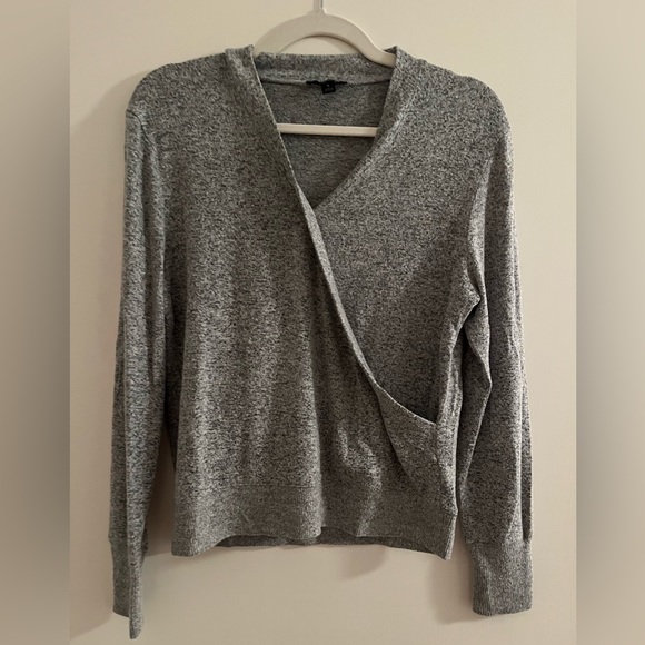 J Crew Gray Faux Wrap Sweater - Picture 1 of 2